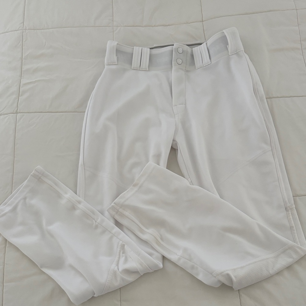 White Baseball Pants. Youth Large